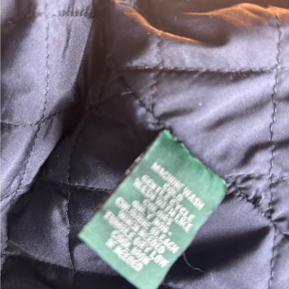 Lauren Jeans Co. Vintage Dark Blue Jean Quilted Denim Bomber Jacket - Picture 11 of 15